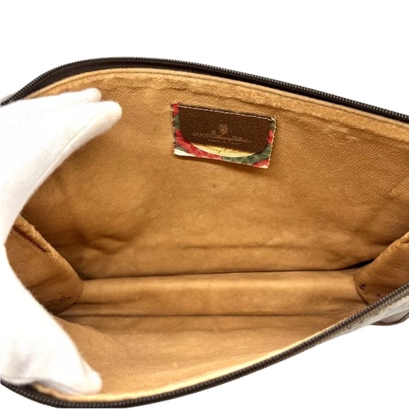 VINTAGE GUCCI Monogram Pvc Leather Clutch 💼 - Picture 16 of 17